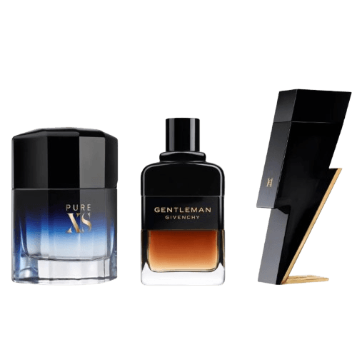 3-Piece Men's Fragrance Set: Paco Rabanne Pure XS, Givenchy Gentleman, Carolina Herrera Bad Boy